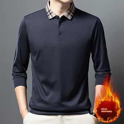 Chompa Polar Suelta para Hombre Otoño Invierno - Cuello Solapa Versátil
