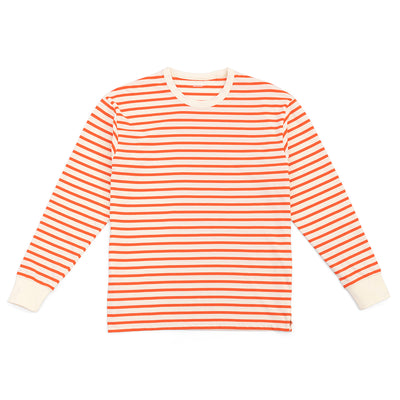 Camiseta Manga Larga a Rayas de Algodón Puro Cuello Redondo para Hombre - Image 8