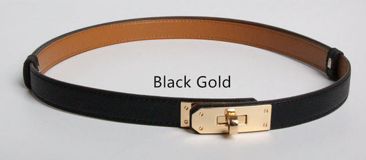Cinturón de Cuero Genuino para Mujer Ancho 1.8cm con Herraje Dorado - Image 17