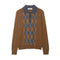 Polo Jacquard Diamante Otoño con Cuello Clásico