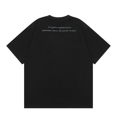 Camiseta Estampada Suelta Unisex de Cuello Redondo - Image 2