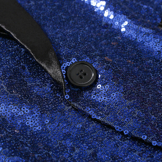 Blazer de Lentejuelas Hombre - Traje Elegante de Color Sólido - Image 15