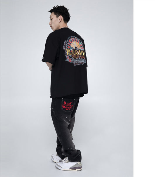 Camiseta Hombre Cuello Redondo Estampado Retro Tocadiscos Suerte - Image 10