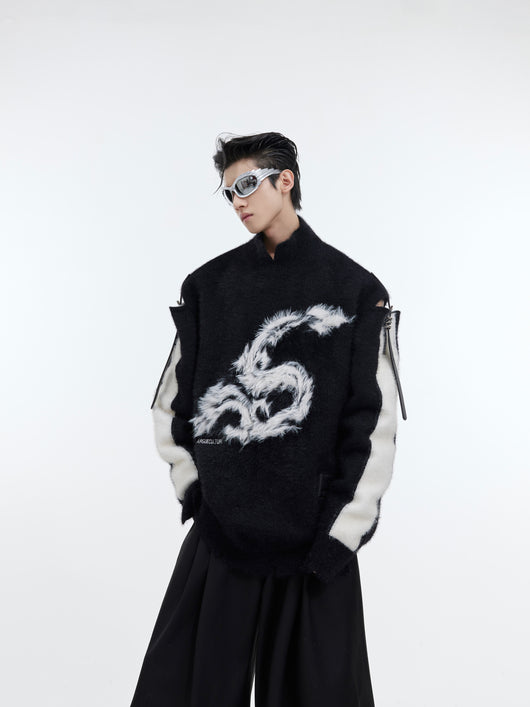 Suéter Tejido Suelto para Hombre Moderno - Image 3