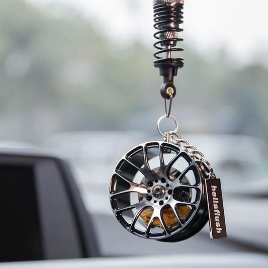 Colgante Decorativo Rueda de Auto - Llavero Ornamental
