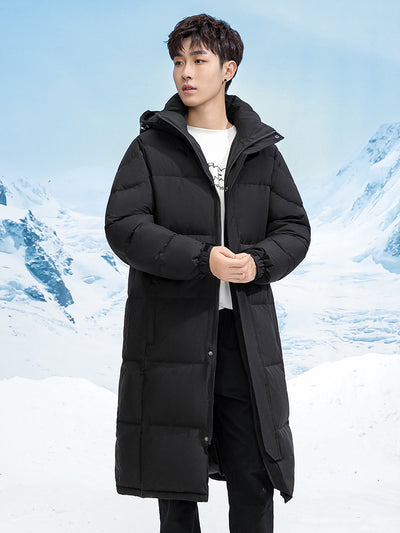 Abrigo Largo de Plumón de Pato Blanco para Hombre - Chaqueta Térmica Reforzada - Image 8