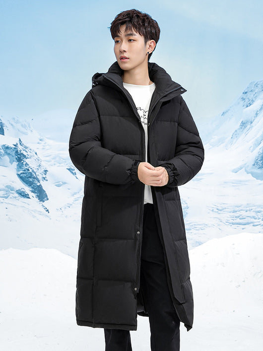 Abrigo Largo de Plumón de Pato Blanco para Hombre - Chaqueta Térmica Reforzada - Image 8