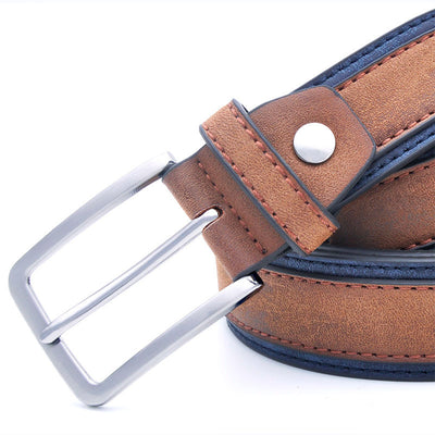 Cinturón de Cuero PU para Hombre con Hebilla de Pasador - Image 9