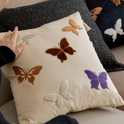 Cojín de Lujo para Sofá con Bordado de Mariposas - Image 14