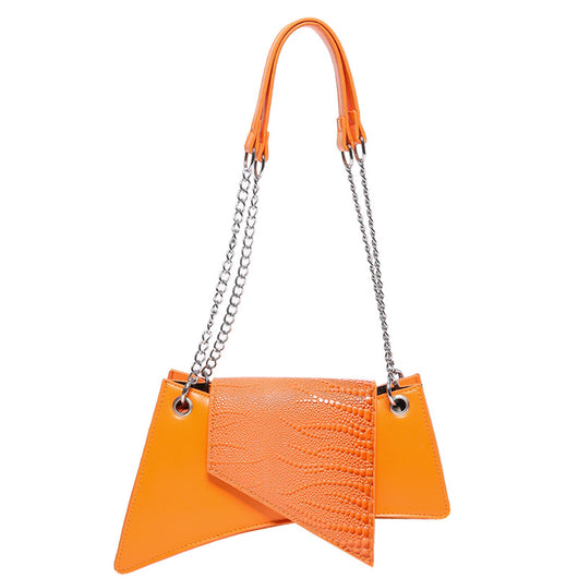 Cartera Cuadrada de Cuero Brillante con Patrón de Piedra para Mujer - Image 11
