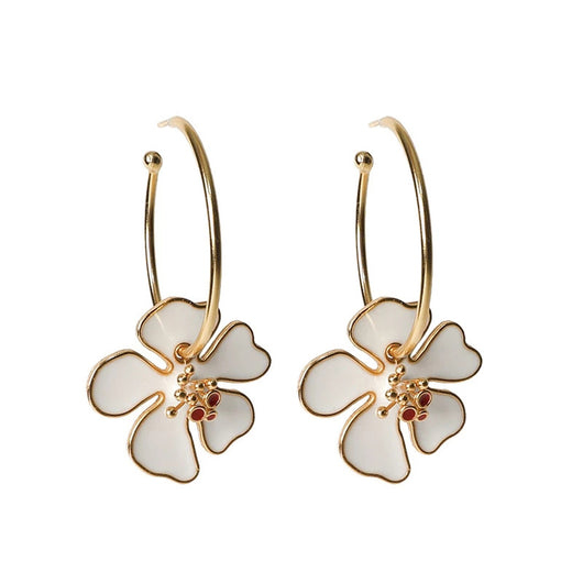 Aretes Circulares de Flores Inspiración Street Style - Image 9
