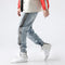 Jeans con Paneles Contrastantes