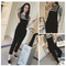 Conjunto de Verano Mujer - Blusa Corta y Pantalón Capri 9/10 con Peto