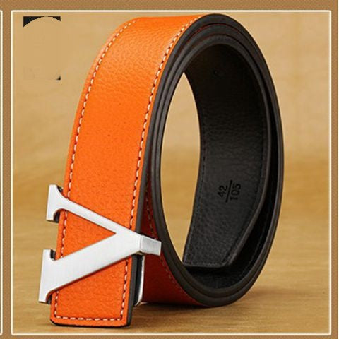 Cinturón de Cuero para Hombre con Hebilla de Letras - Image 9