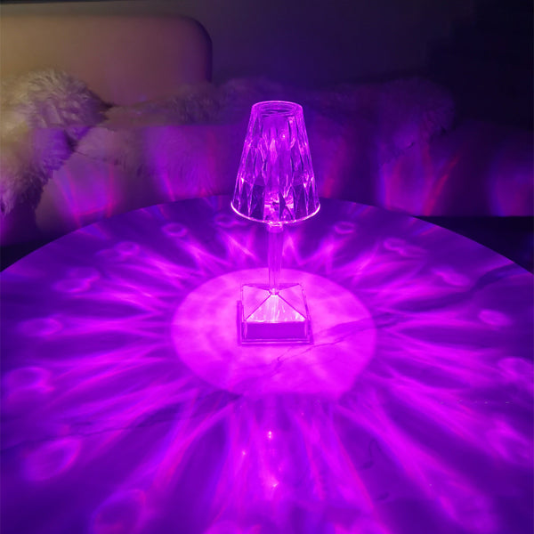 Lámpara de Mesa Portátil Diamond con Control Táctil Multicolor