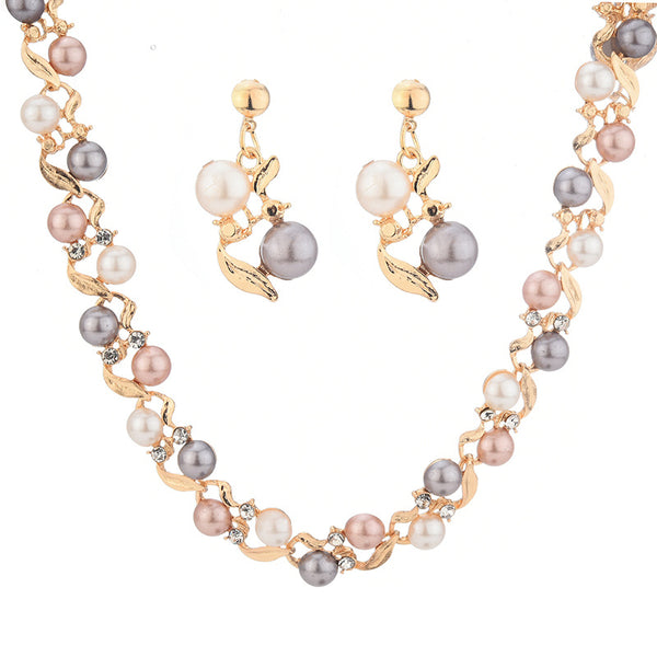 Conjunto de Collar y Aretes Elegancia Versátil para Mujer