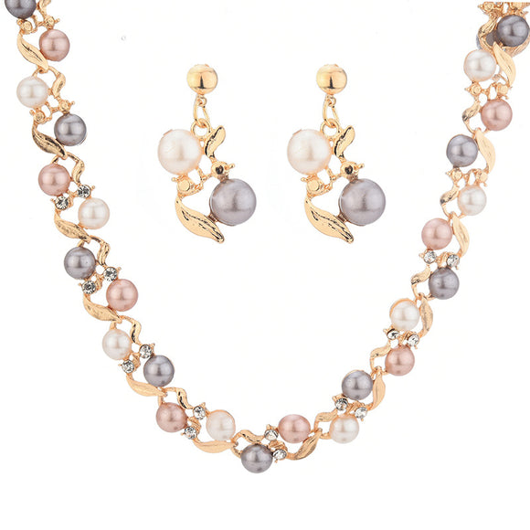 Conjunto de Collar y Aretes Elegancia Versátil para Mujer