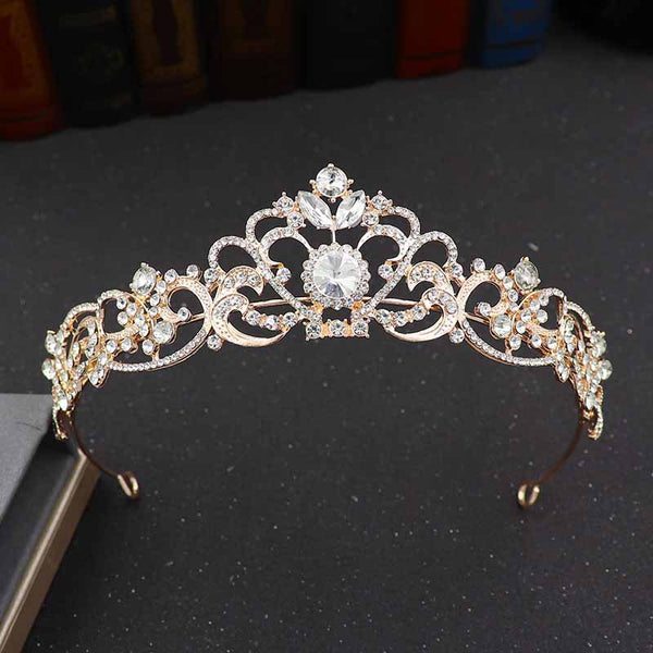 Corona de Novia con Diamantes de Imitación - Diadema para Vestido de Boda