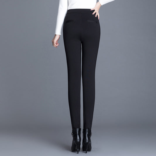 Pantalones de Invierno en Terciopelo de Cordero con Elasticidad para Mujer
