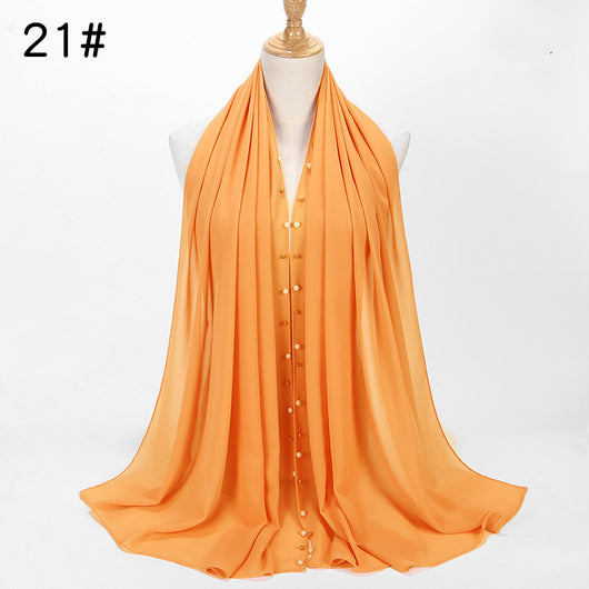 Pañuelo Hijab de Gasa Perla con Brillo - Image 19