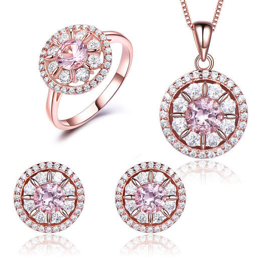 Conjunto de Joyas en Plata 925: Collar, Anillo y Aretes para Mujer