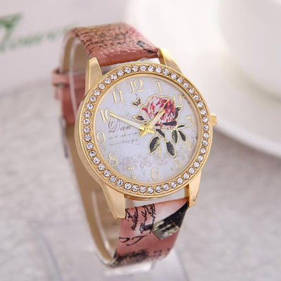 Reloj de Cuarzo para Mujer con Patrón Floral Chino - Image 17