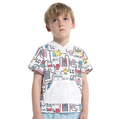 Playera Infantil Manga Corta con Capucha y Estampado Animado - Image 6