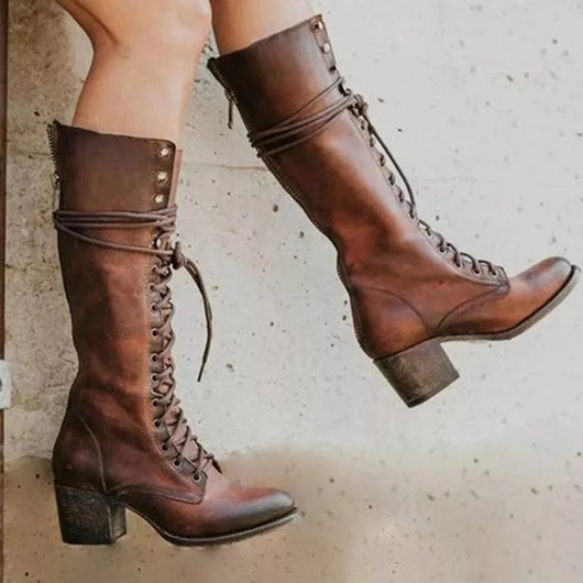 Botas de Mujer con Cordones y Tacón Grueso - Image 14