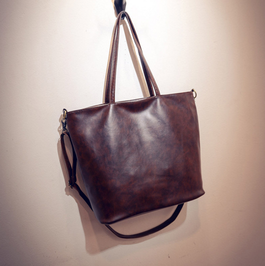 Bolso Vintage de Cuero Grande para Mujer - Estilo Messenger Elegante - Image 6