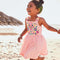Vestido Infantil Tejido con Bordados Delicados