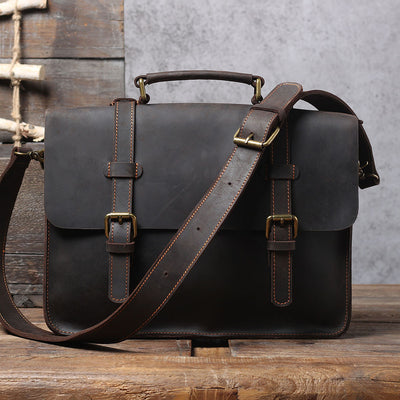Mochila Maletín de Cuero Genuino - Bolso Mensajero Profesional Unisex - Image 5