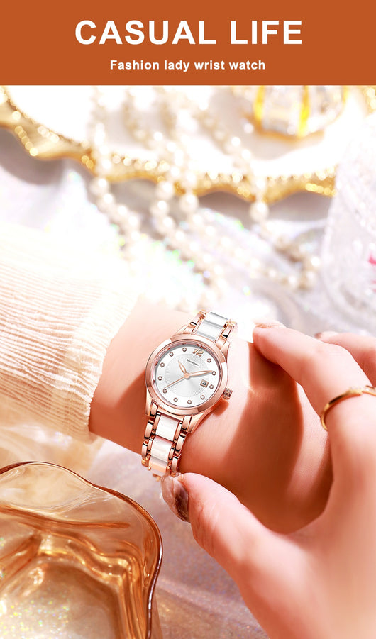 Reloj Elegante para Mujer Cerámica Resistente al Agua Diseño Minimalista - Image 17