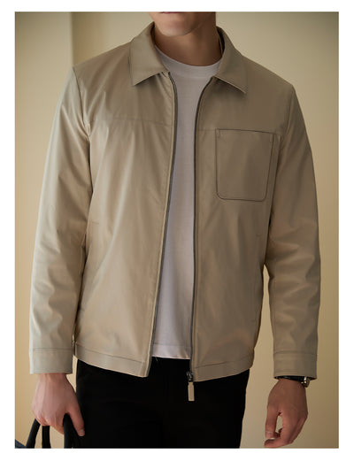 Chaqueta Casual con Cuello de Solapa y Forro Polar Térmico - Image 4