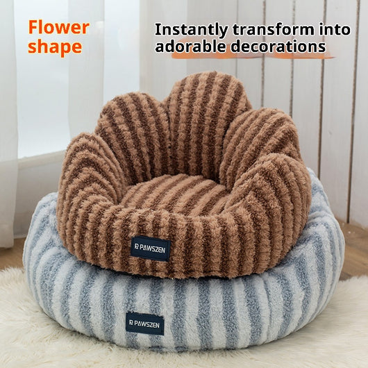 Cama Nido para Gatos Acolchada Grande Diseño Pétalos - Image 4