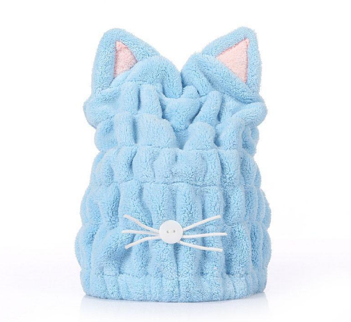 Toalla de Secado con Orejas de Gato - Absorción Rápida y Diseño Adorable