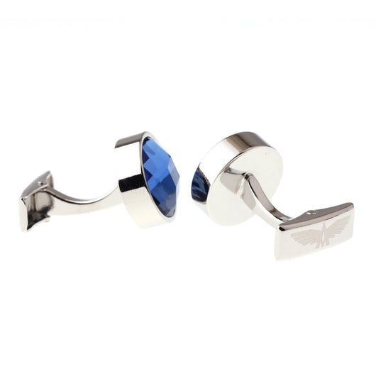 Gemelos de Cristal Azul Elegantes para Hombre y Mujer - Image 3