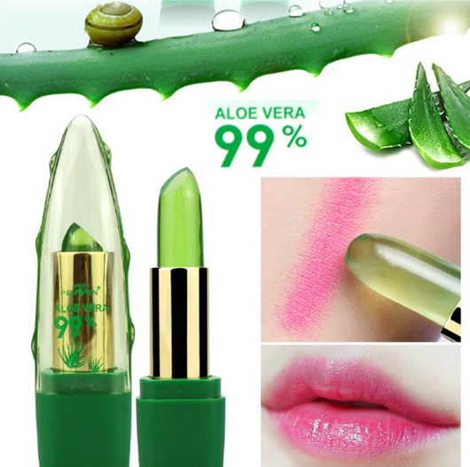 Bálsamo Labial Hidratante con Aloe Vera y Efecto Color Cambiante