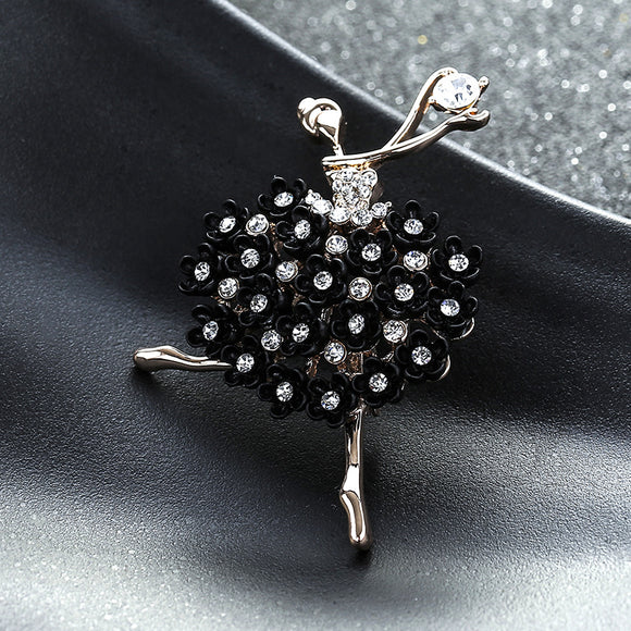 Broche de Aleación Elegante con Diamantes