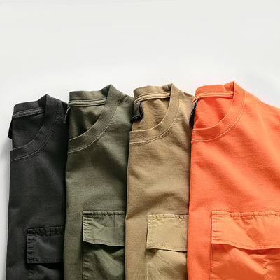 Camiseta Básica de Algodón para Hombre - Colores Sólidos - Image 3