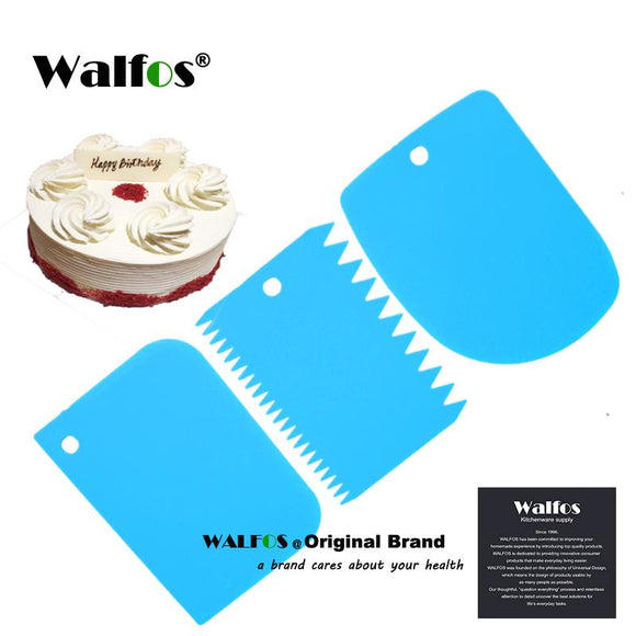 Set de 3 Espátulas de Plástico para Masa, Glaseado y Fondant