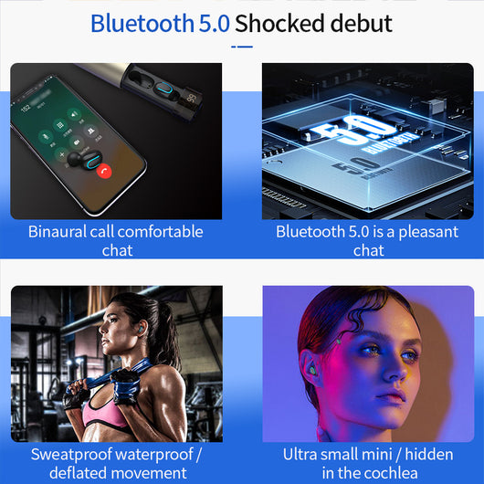 Audífonos Bluetooth Deportivos TWS Q67 - Doble Oído - Image 5
