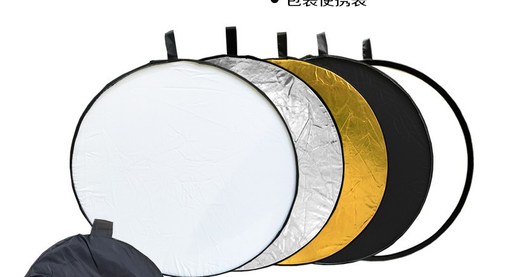Reflector Plegable 5 en 1 Profesional para Fotografía - Oro, Plata, Blanco y Negro - Image 5