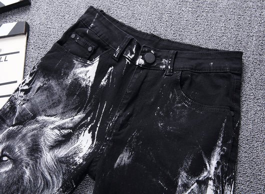 Jeans con Estampado de Lobo - Image 4