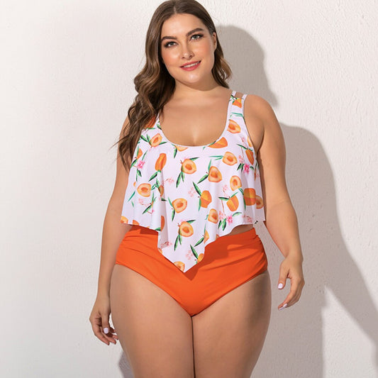 Traje de Baño Deportivo Talla Grande con Abertura Frontal