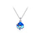 Colar Rubik's Cube de Cristal Prateado Colar Rubik's Cube de Cristal Prateado Conjunto Azul