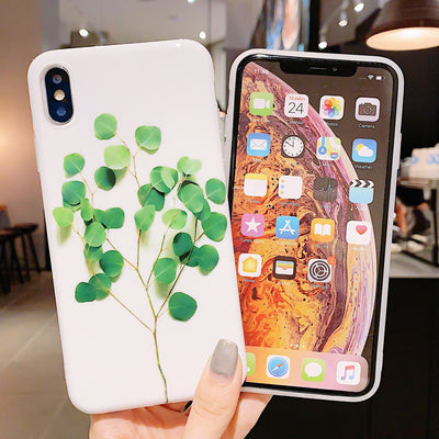 Funda para celular estilo literario vintage con hojas - Image 2