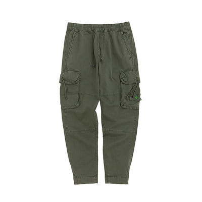 Pantalones de trabajo multibolsillos con cintura elástica para hombre - Image 14