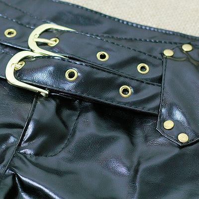 Shorts de Cuero Negro Ajustados - Image 2