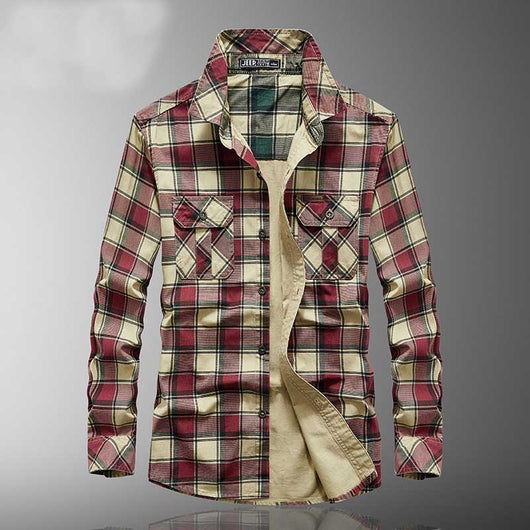 Camisa de Manga Larga a Cuadros para Hombre - Image 2