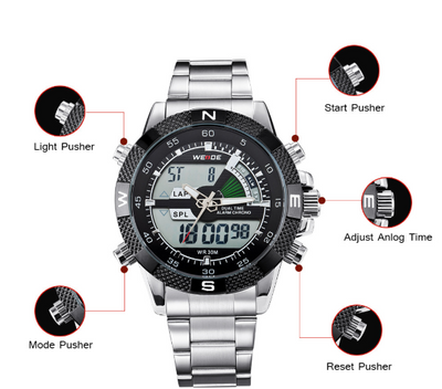 Reloj Despertador LCD Multifuncional con Luz Nocturna y Resistencia al Agua - Image 5